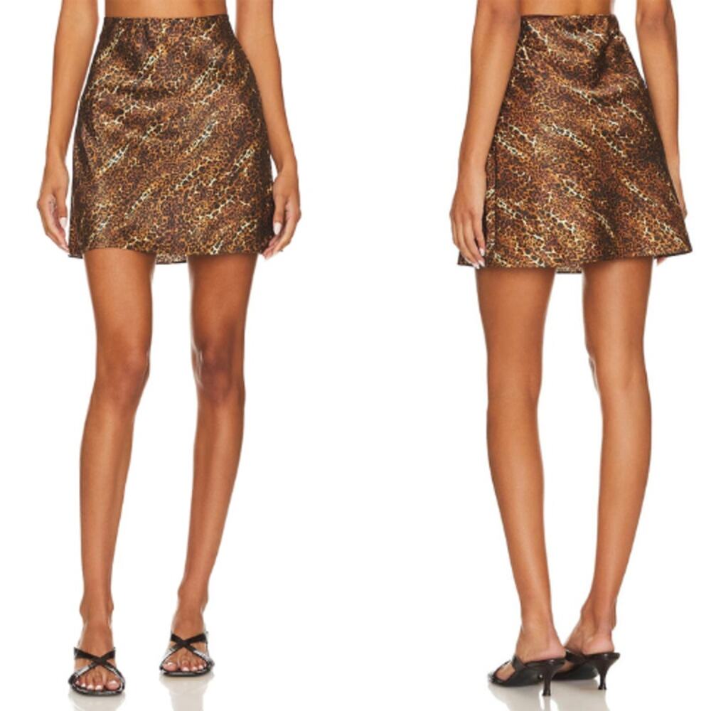 NWT Cami NYC Silk Elastic Waist Aviva Animal Print Mini Skirt  Size: Small